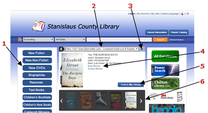 Enterprise Library Catalog Home page image