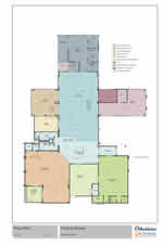 Floor plan for the interior of the Turlock Library after renovation