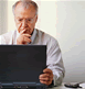 Man with laptop image
