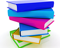 Stack of books with different colors