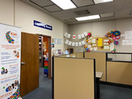 Entrance to LearningQuest/KidsQuest office in the Modesto Library