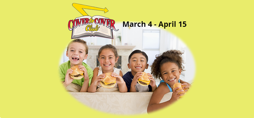 Kids 4 to 12 are invited to join the Cover to Cover reading challenge, March 4th through April 15th.